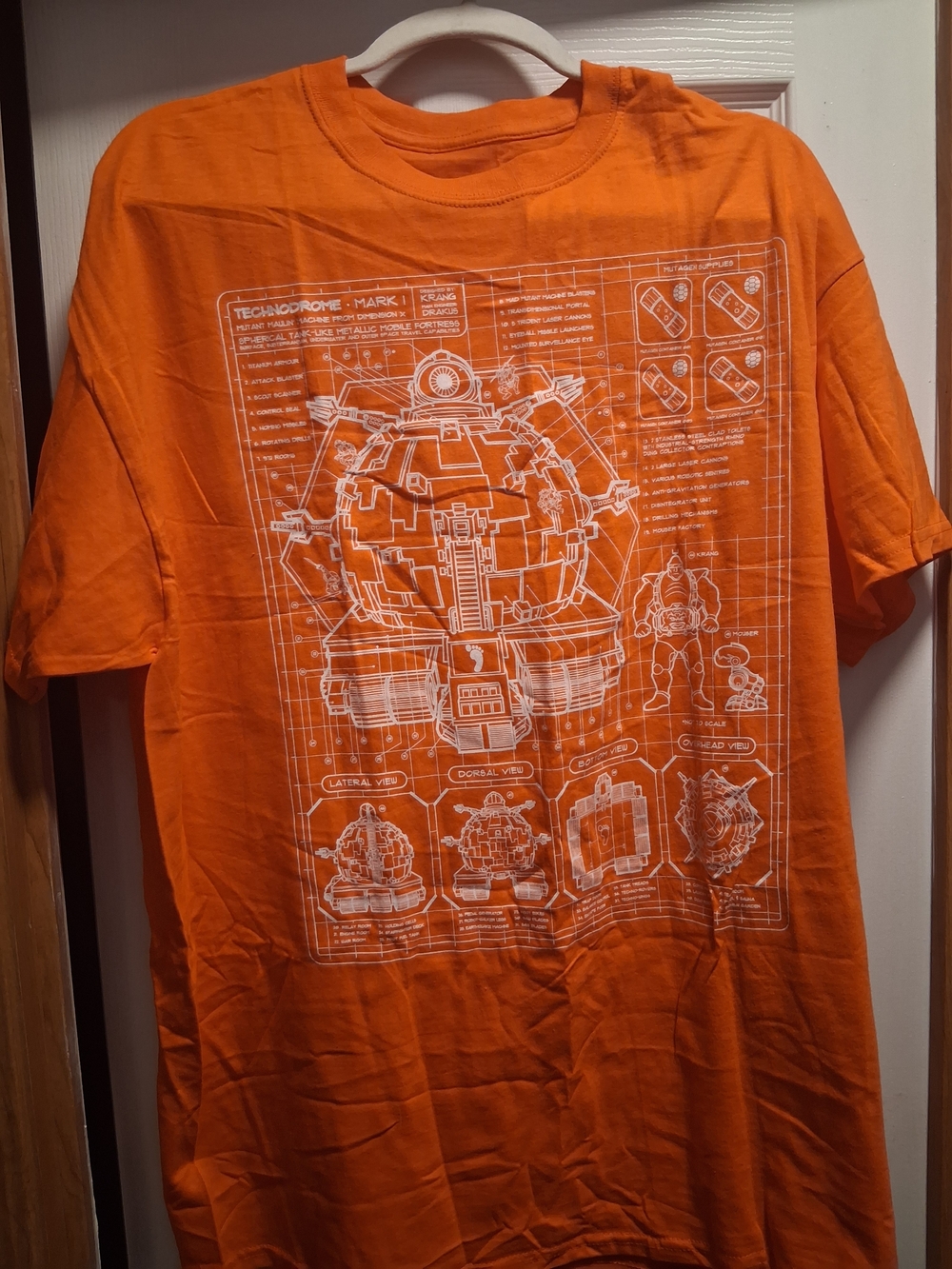 Men's Orange Graphic Crewneck T-Shirt Ninja Turtles Nwot